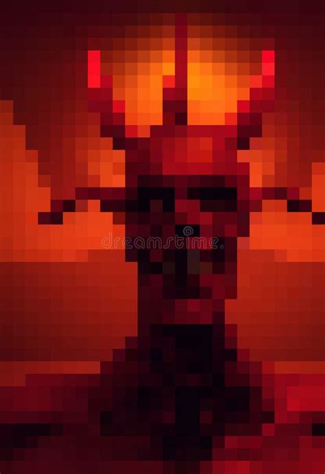 Pixel Color Of Dark Evil Stock Illustration Illustration Of Devil