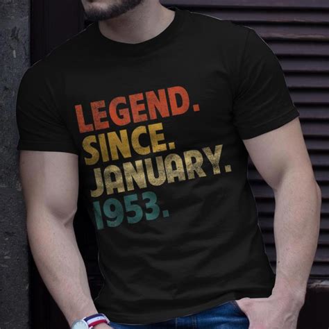 70 Year Old Legend Since January 1953 70th Birthday T Shirt Seseable