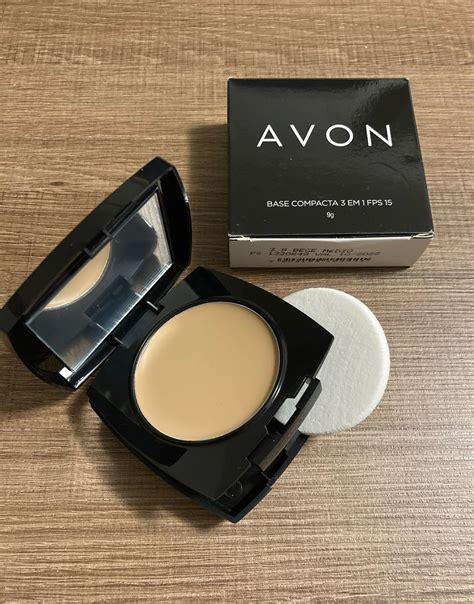 Base Compacta 3 em 1 Bege Médio Novo Maquiagem Feminina Avon Novo