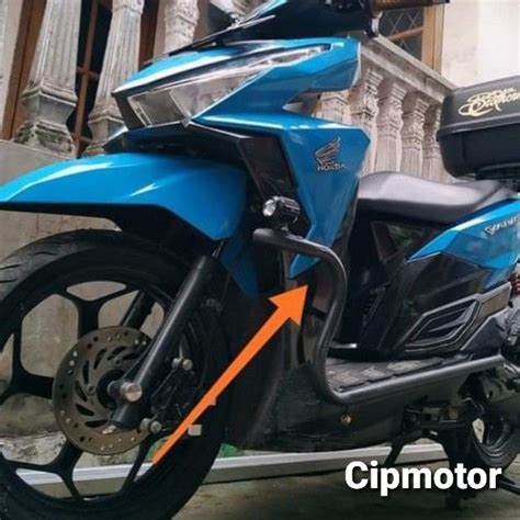 Crashbar Besi Pelindung Body Dudukan Lampu Tembak Vario 125 150 Tahun