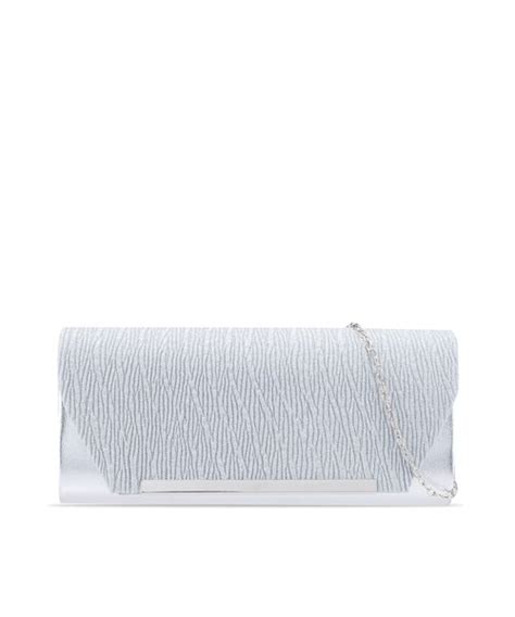 Unisa Duo Texture Metal Bar Dinner Clutch Wear