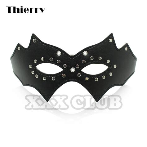 Thierry Fetish Bondage Mask Studded Leather Sex Mask For Halloween