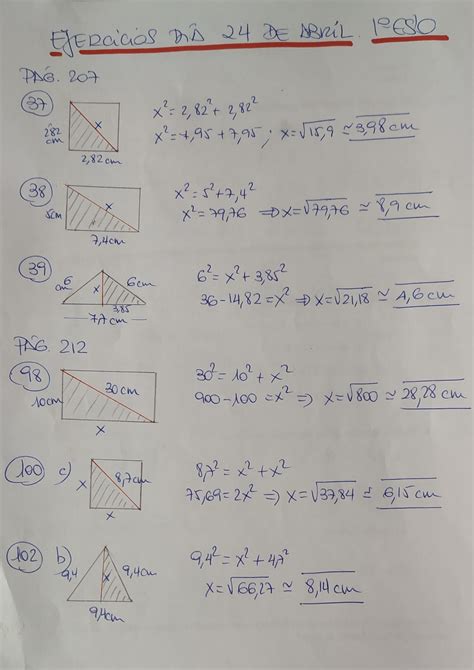 Eso Correcciones De Los Ejercicios Del D A De Abril