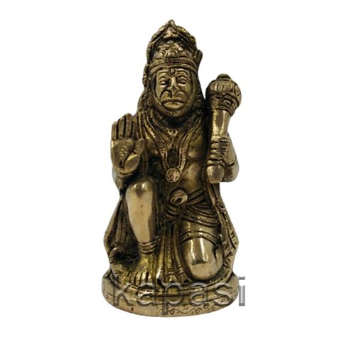 Brass Hanuman Sitting Idol Kapasi Handicrafts Emporium