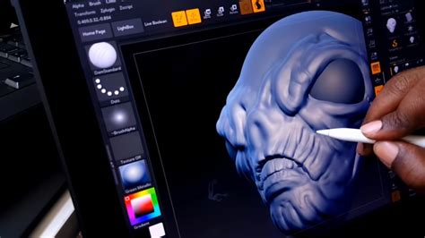 Using Zbrush On An Ipad Pro With Apple Pencil And Duet App