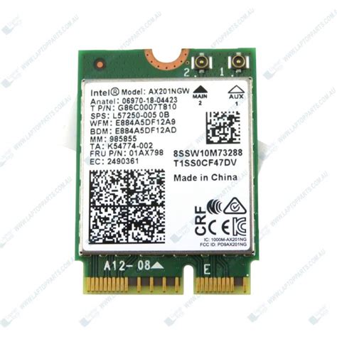 Hp Envy 13 Aq1025tu 8qw33pa Wlan 11ax 2x2 Int Ax201ngw 2230 Nv L57250 005