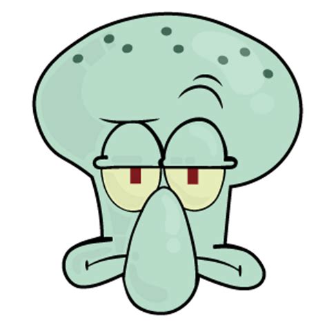 Squidward Face Sticker - Sticker Mania