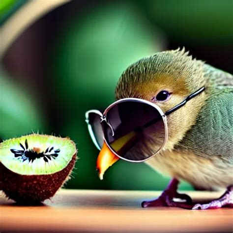 Kiwi Bird Eating Kiwi