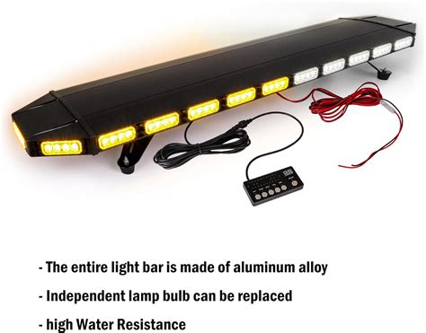 CUMART Barra de luz estroboscópica mejorada de 48 pulgadas 104 LED