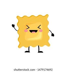 Cute Cartoon Ravioli Pasta Vector Illustration Stock Vector (Royalty Free) 1479174692 | Shutterstock