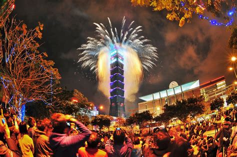 Taipei 101 Tower On New Year