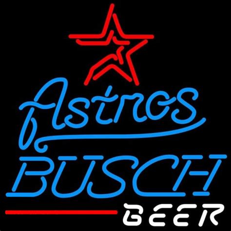 Custom Busch Houston Astros Mlb Beer Sign Neon Sign Usa Custom Neon Signs Shop Neon Signs Usa