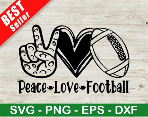 Peace Love Football SVG Football SVG Peace SVG