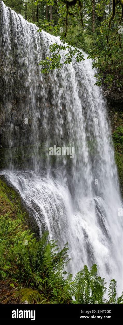 Lower South Falls In Silver Falls State Park Or Stock Photo Alamy