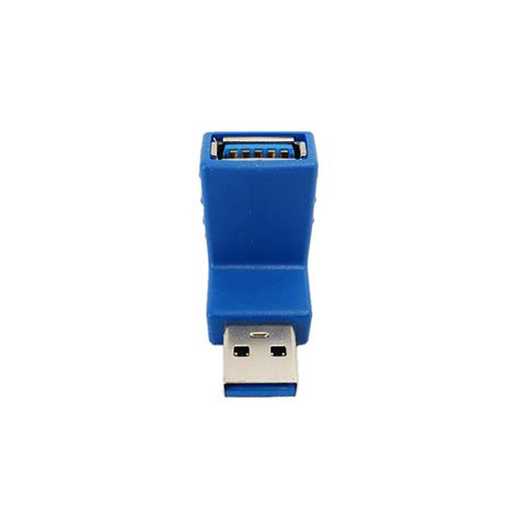 Usb 30 A Male To A Female 90 Degree Adapter Blue Cablechum