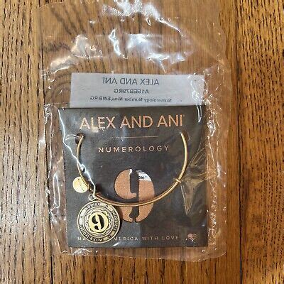 Alex And Ani Numerology Number 9 Expandable Bracelet Rafaelian Gold NWT