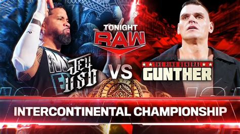 Gunther Vs Jey Uso Intercontinental Championship Match 1 2 WWE