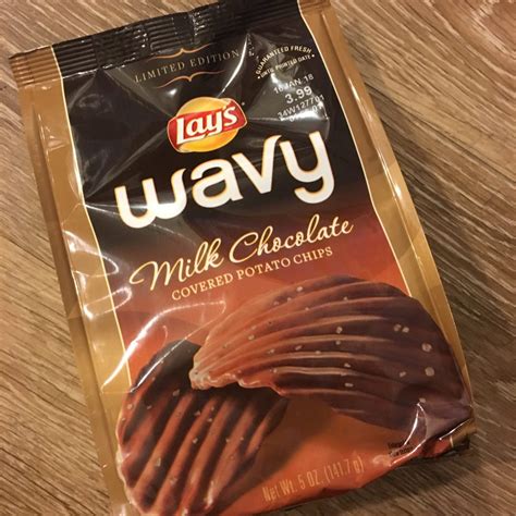 Lay's Wavy Milk Chocolate Covered Potato Chips Review - Snack Gator