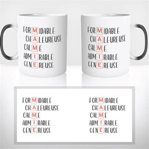 Mug Thermoréactif Scrabble Mamie Grand Mère Mug Magique fr