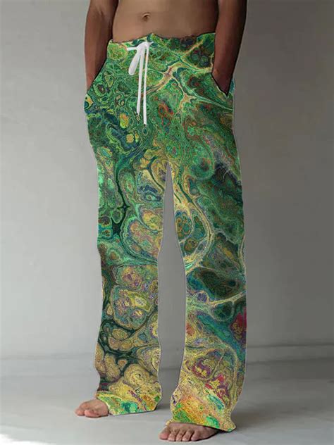 Abstract Men's Casual Elastic Waist Pants – adaychic