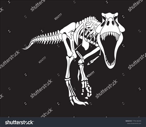 T Rex Skeleton Silhouette