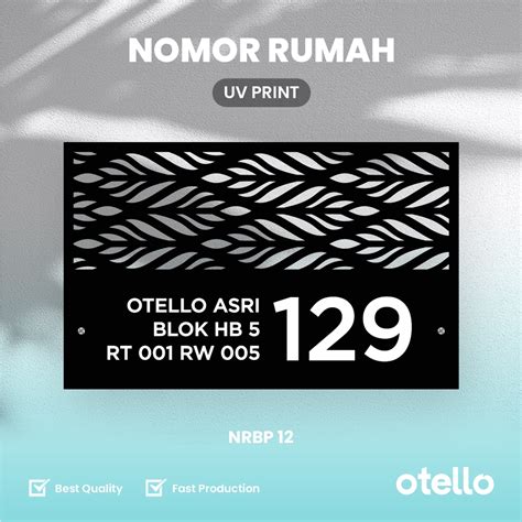 Jual Custom Papan Alamat Akrilik Bolong Uv Print Nomor Rumah Kost