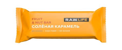 R.A.W. Life Соленая Карамель 47g/ Энергетический батончик (rl24 ...