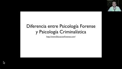 Diferencia entre Psicología Forense y Criminal Ps Cristián Araos