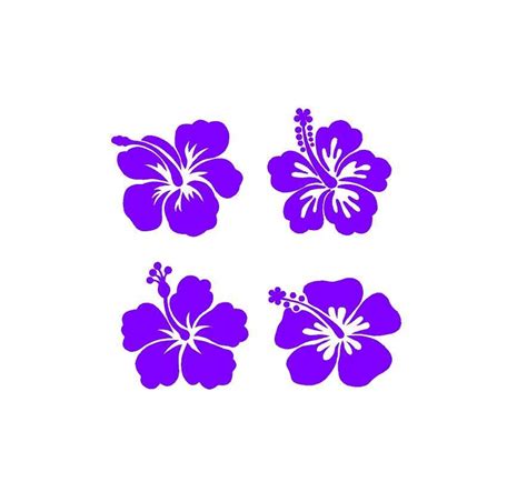 Hibiscus Flower Decals Custom Vinyl Car Truck Window Laptop Stickers