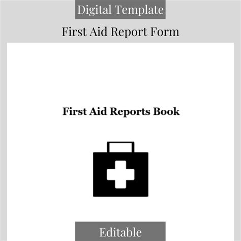 First Aid Report Form First Aid Report Template First Aid Incident