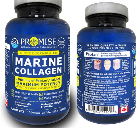 Promise Collagène marin 1000 mg de peptan par comprimé puissance