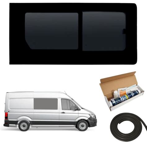 Right Hand Side Panel Dark Tint Opening Window And Fitting Kit For Vw Crafter Van Demon