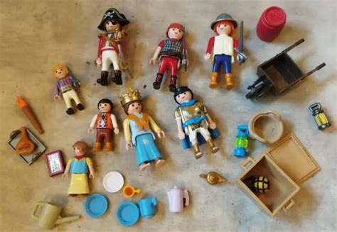 Playmobil Lot Personnages Pirates Chevaliers Avec Armes Et