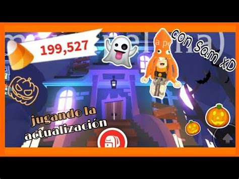 JUGANDO LA NUEVA ACTUALIZACION DE ADOPT ME HALLOWEEN CON SAM