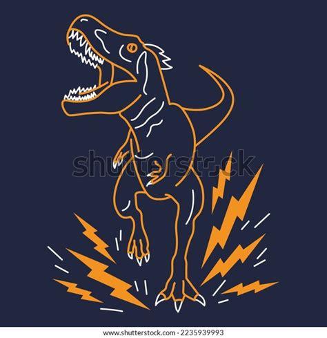 Roaring Dinosaur Amazing T Rex T Stock Vector (Royalty Free) 2235939993 ...