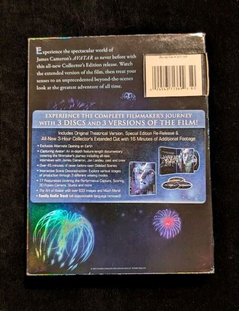 Avatar Extended Blu Ray Collector S Edition Blu Ray 2009 3 Disc New