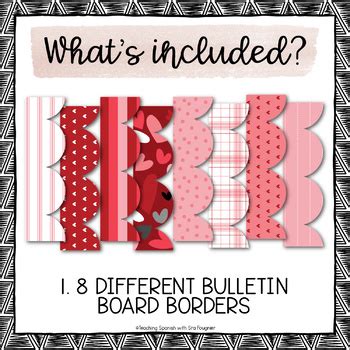 Printable Valentine's Day Bulletin Board Borders Classroom Decor