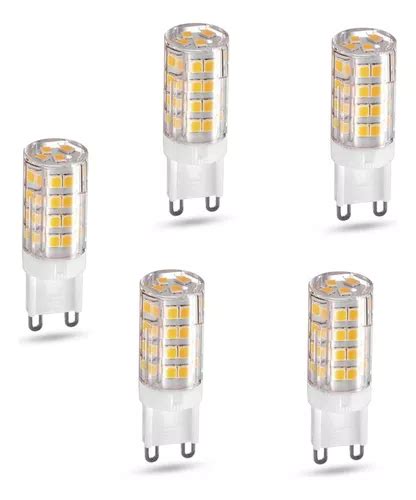 5 Lâmpadas Led Bipino G9 Halopin 5w 3000k Parcelamento sem juros