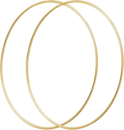 Sntieecr Pack Inch Large Metal Floral Hoop Wreath Macrame Gold