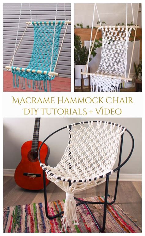 DIY Macrame Hammock Chair Swing Tutorial Video Macrame Hammock