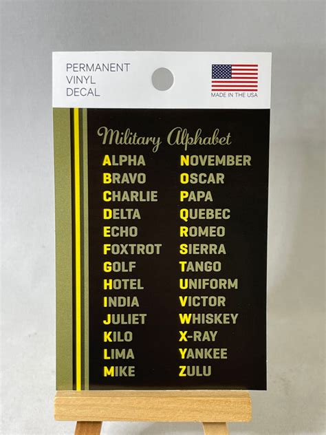 Decal Military Alphabet - Hi Army Museum Society Store