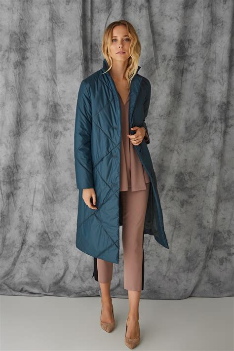 Пальто стеганое трапеция — SHI-SHI