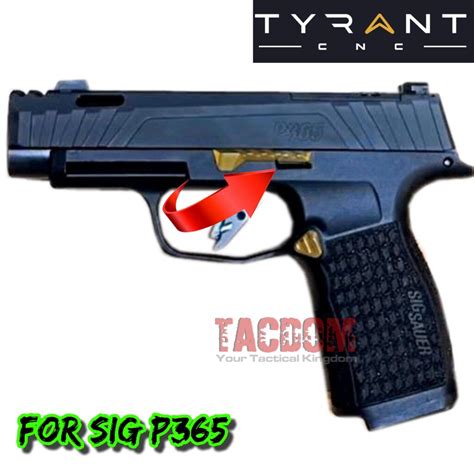 Tyrant Designs Cnc Gold Sig Sauer P365 Extended Slide Take Down Lever Tacdom