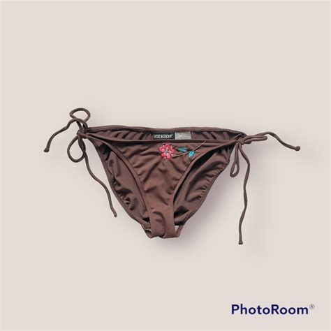 Joe Boxer Women S Brown And Pink Bikini And Tankini Bottoms Depop