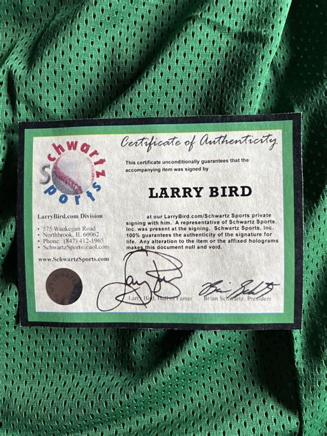 Larry Bird NBA SIGNED AUTOGRAPHED Boston Celtics Jersey Larry Bird