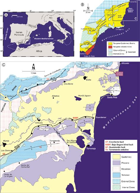 Geological Context Of The Bajo Segura Basin A Location Of The Betic