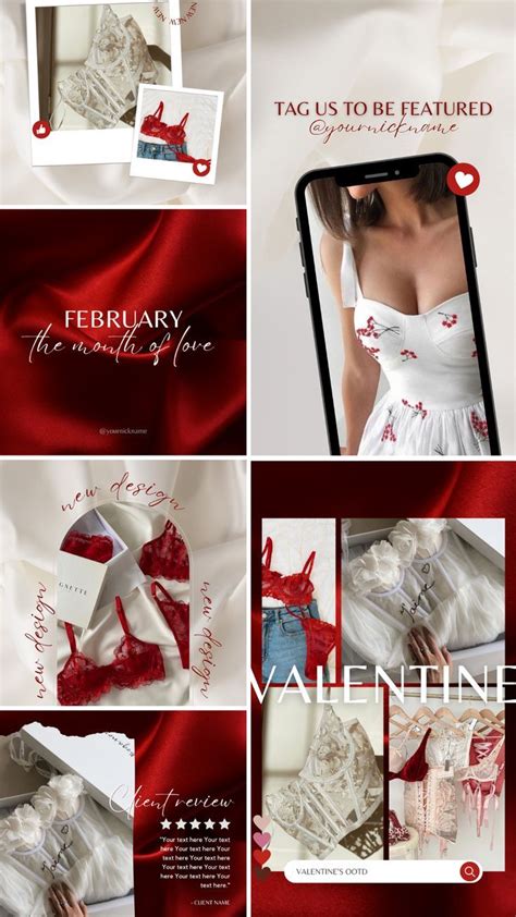 Valentines Day Instagram Bundle Red Instagram Post And Story Etsy In