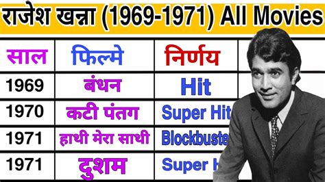 Rajesh Khanna All Hit And Flop Movie List Rajesh Khanna 15 Best