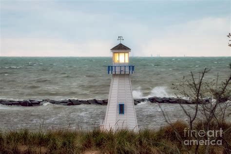 New Buffalo Lighthouse During a Gale Photograph by Christopher Purcell ...