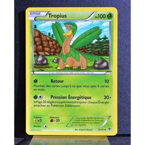 Carte Pok Mon Tropius Pv Bw Explosion Plasma Neuf Fr